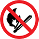 Smoking or firing is prohibited in No Fire area